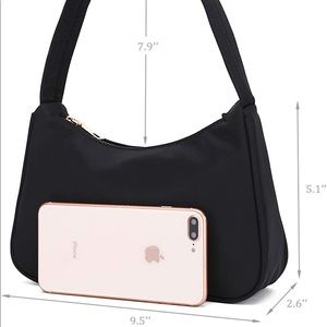Black Nylon Shoulder Bag